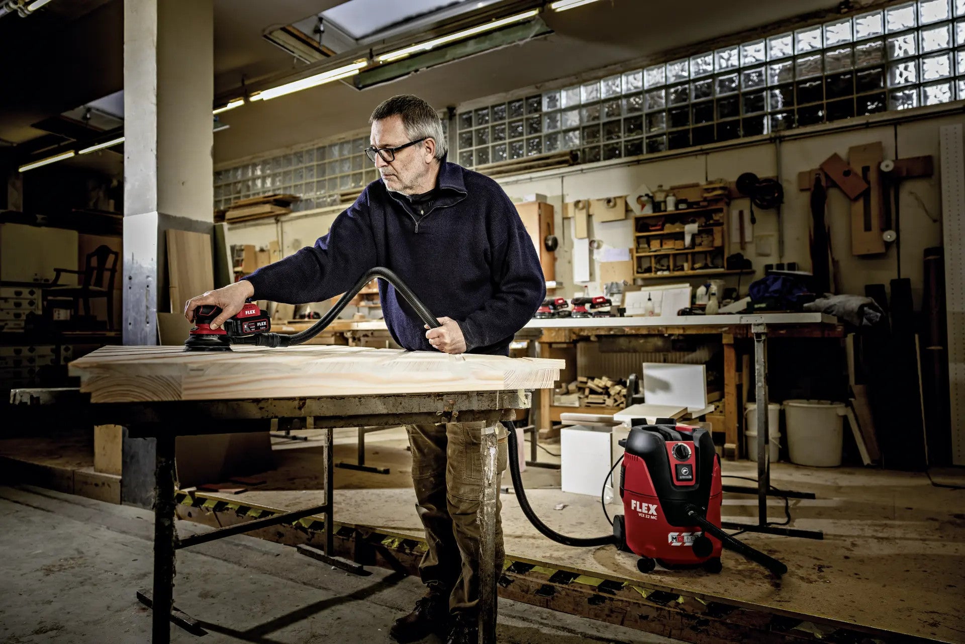 FLEX cordless eccentric sander 18V ORE 2-125 18-EC C 532081