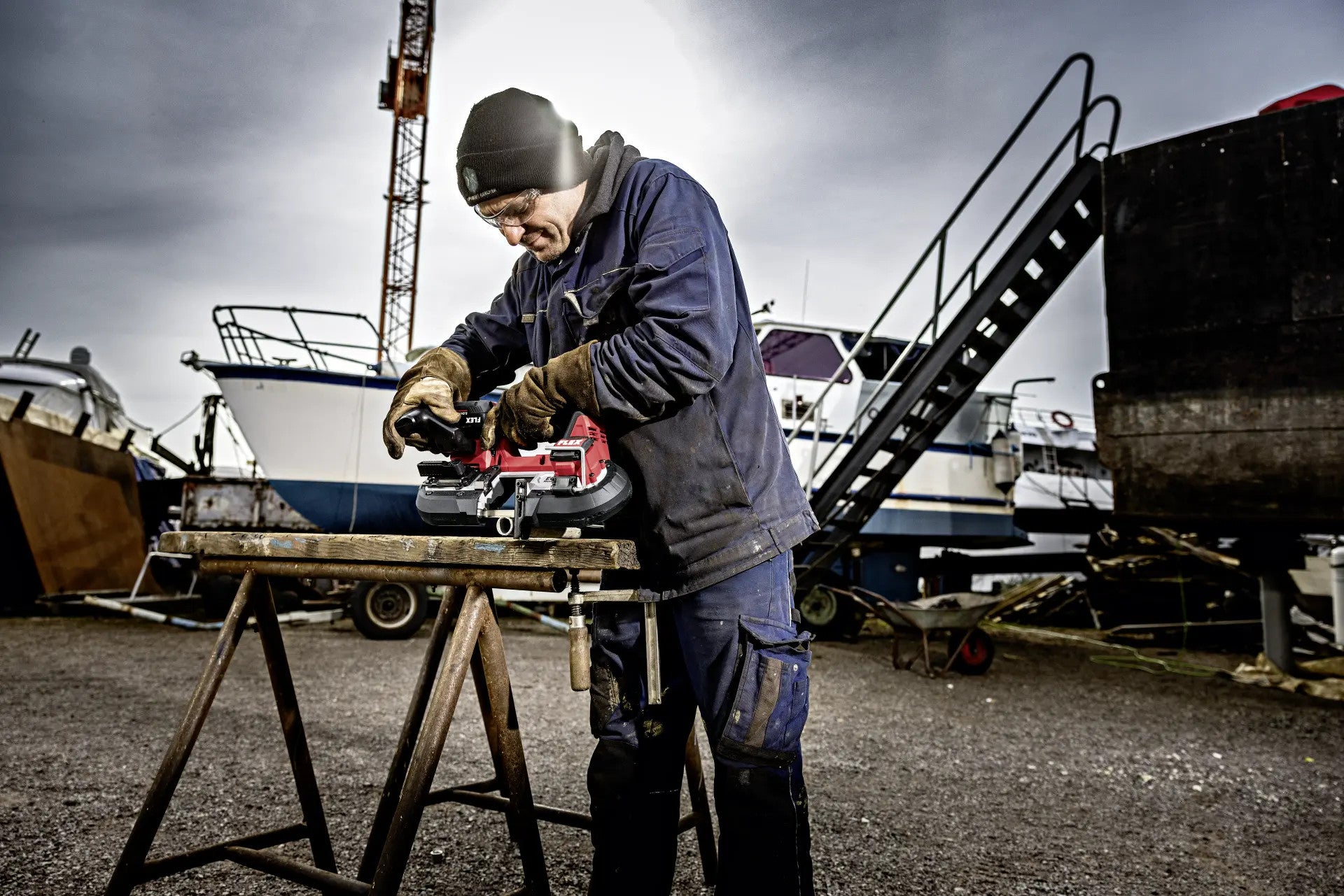 FLEX Akku-Bandsäge 18V SBE 64 18-EC Sortimo Werkzeugkoffer 531748