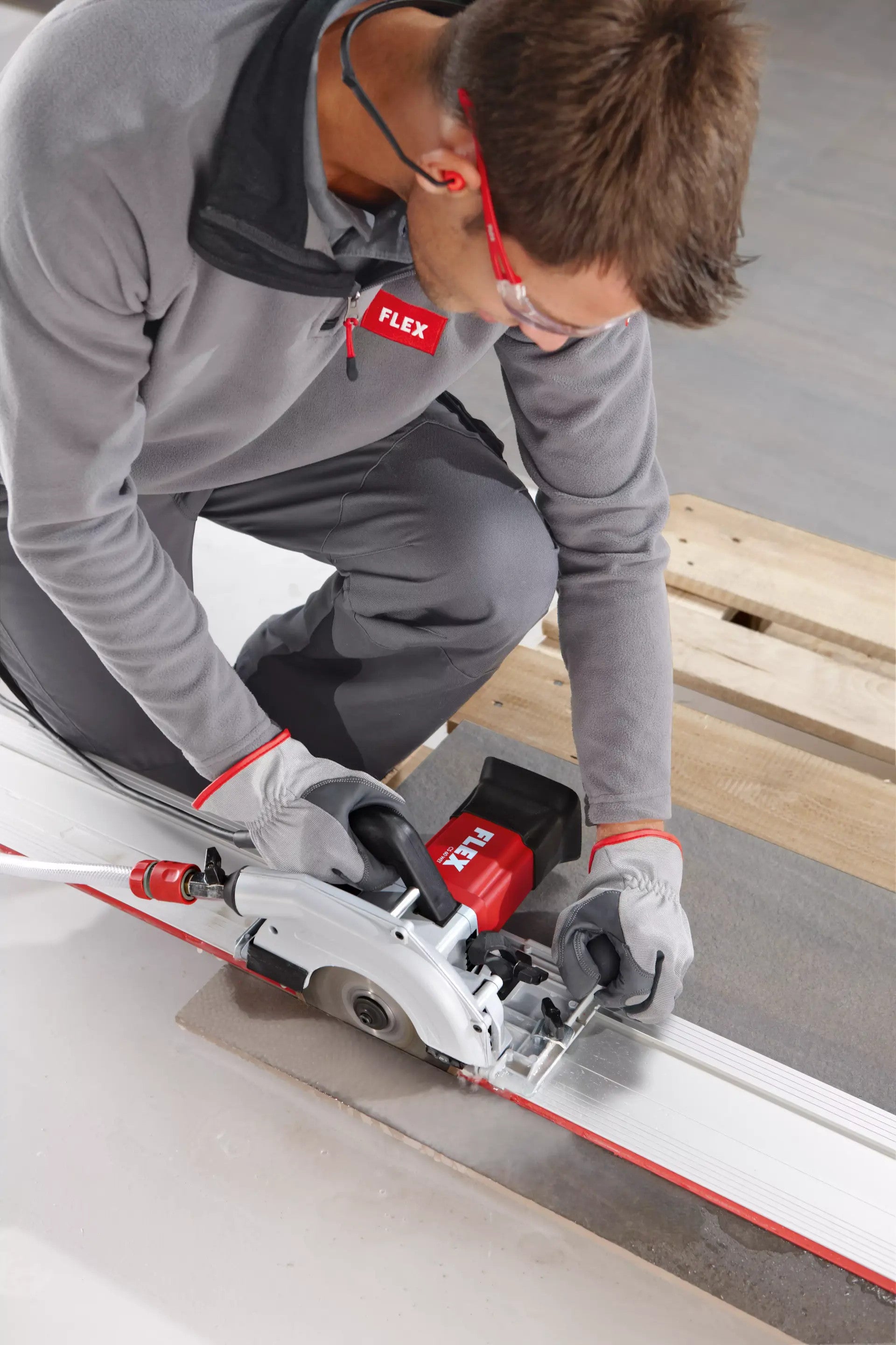 FLEX Diamond Stone Cutter CS 60 WET + Guide Rail 374016