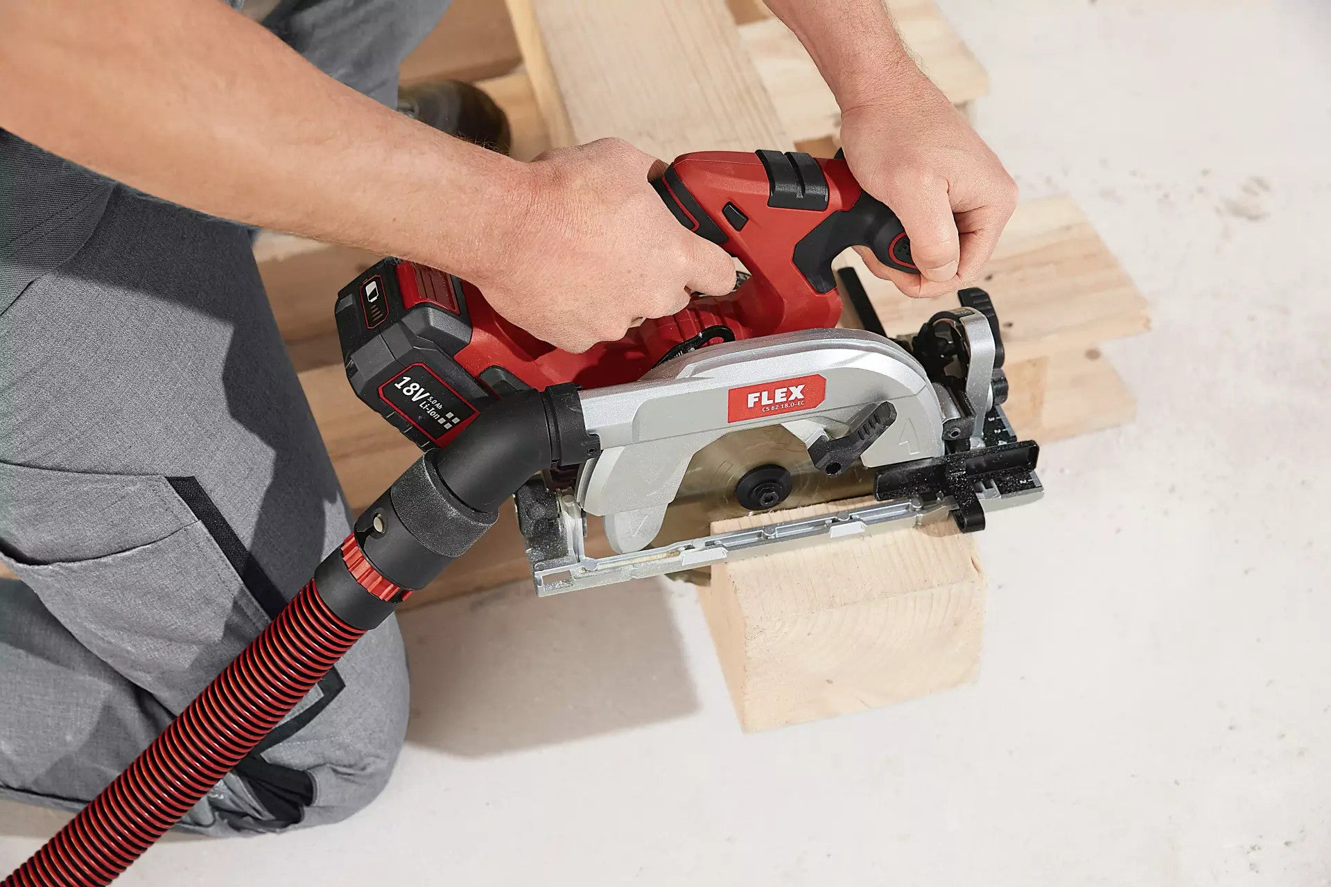 FLEX cordless hand-held circular saw with pendulum hood 18V CS 62 18.0-EC C 491322