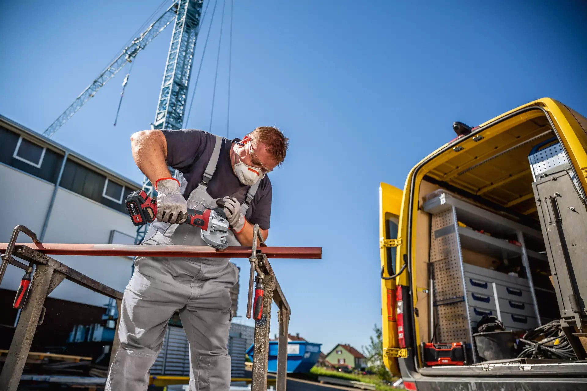 FLEX Akku-Winkelschleifer mit Drehzahlregulierung 18V LBE 125 18.0-EC C 499285