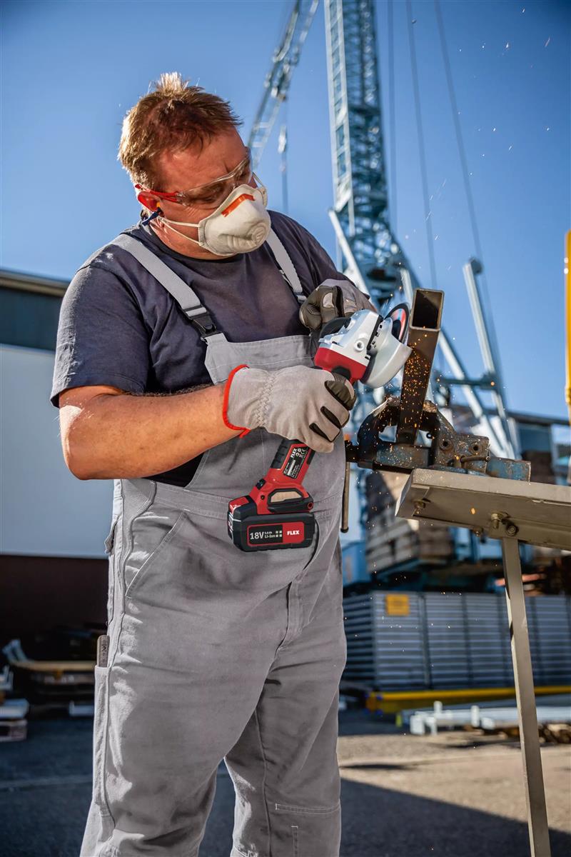 FLEX Cordless Angle Grinder with Speed ​​Control 18V LBE 125 18.0-EC C 499285