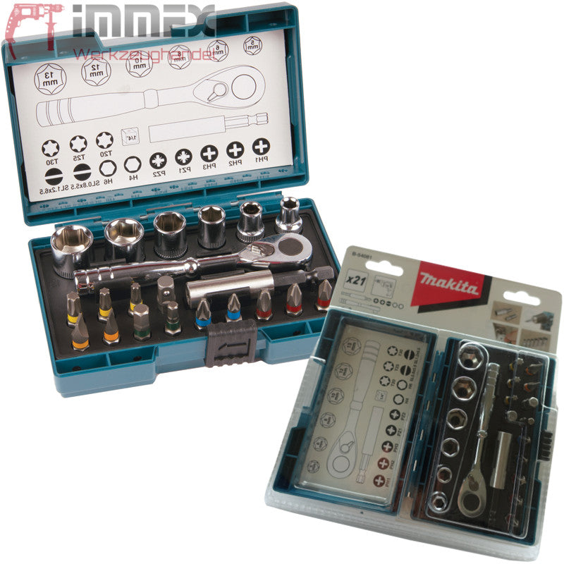 Makita Bit- und Ratschen-Sortiment 21tlg. B-54081