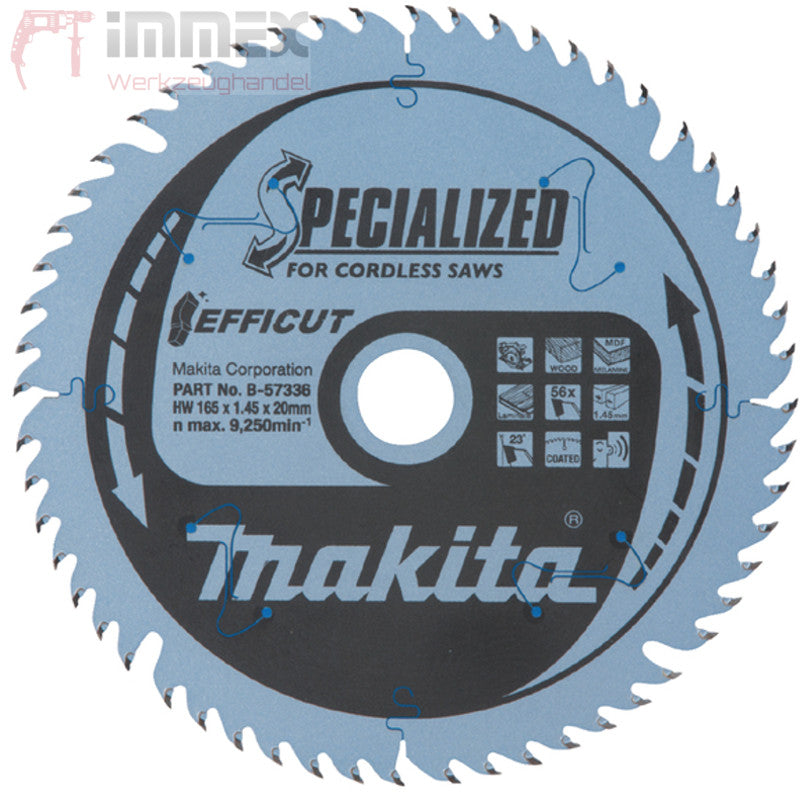 Makita Sägeblatt 165x20 56 Zähne 1mm B-57336