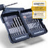 SCHWÄBLE® 16-piece drill bit set: wood drill bits, metal drill bits, HSS masonry drill bits