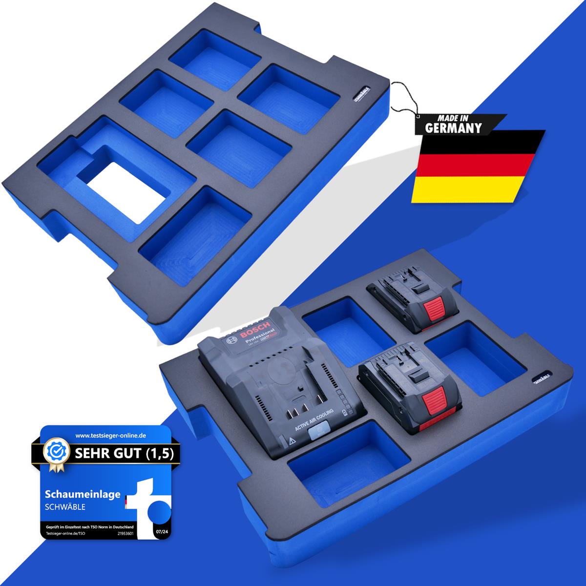 SCHWÄBLE® Foam Insert for Bosch Battery Starter Set GAL18V-160