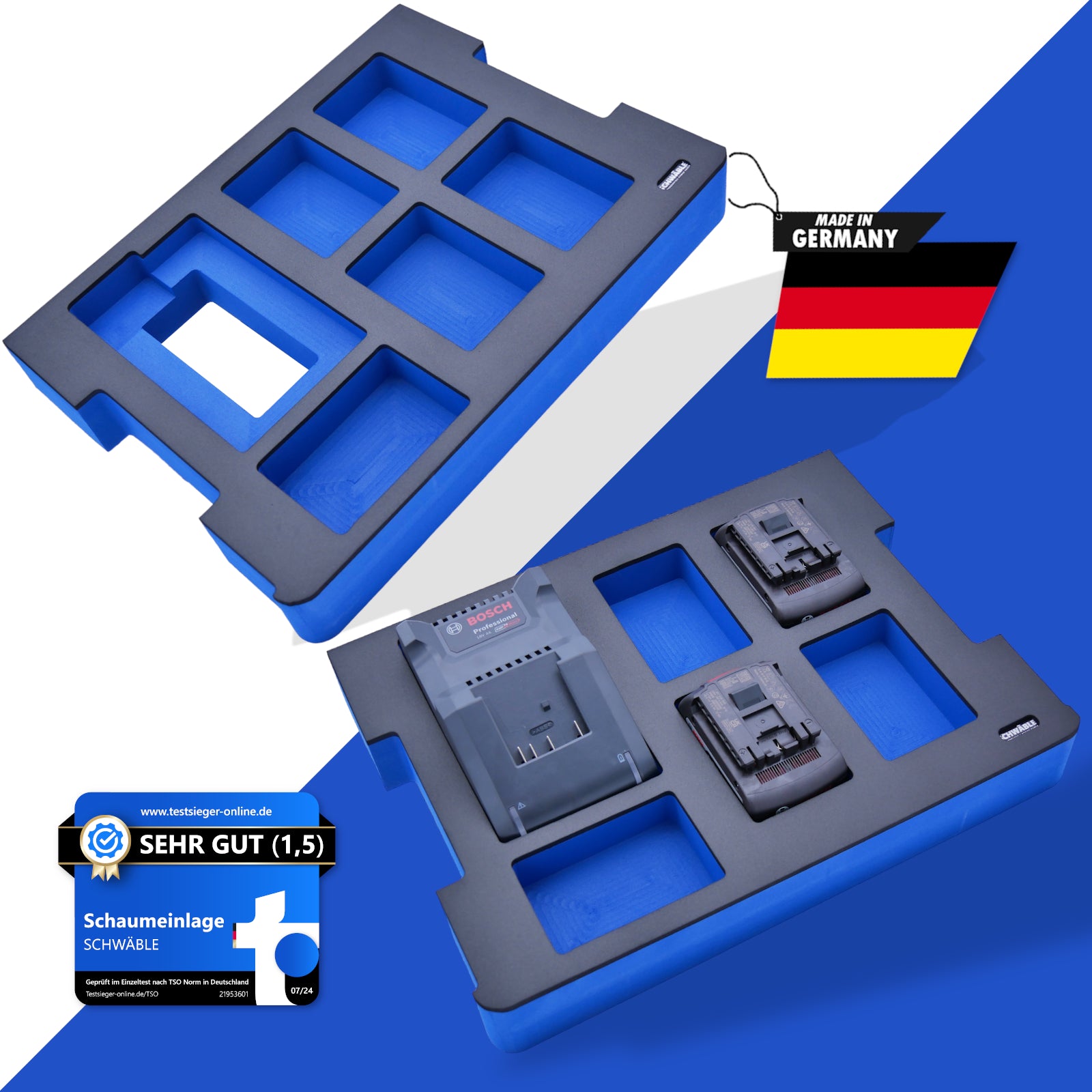 SCHWÄBLE® Foam Insert for Bosch Battery Starter Set GAL18-40 4-5Ah