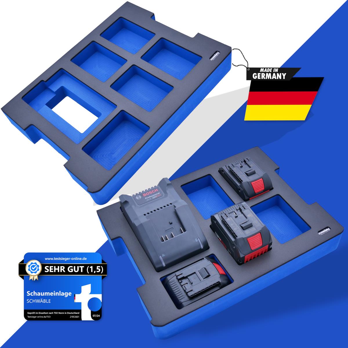 SCHWÄBLE® Foam Insert for Bosch Battery Starter Set GAL18-20-40