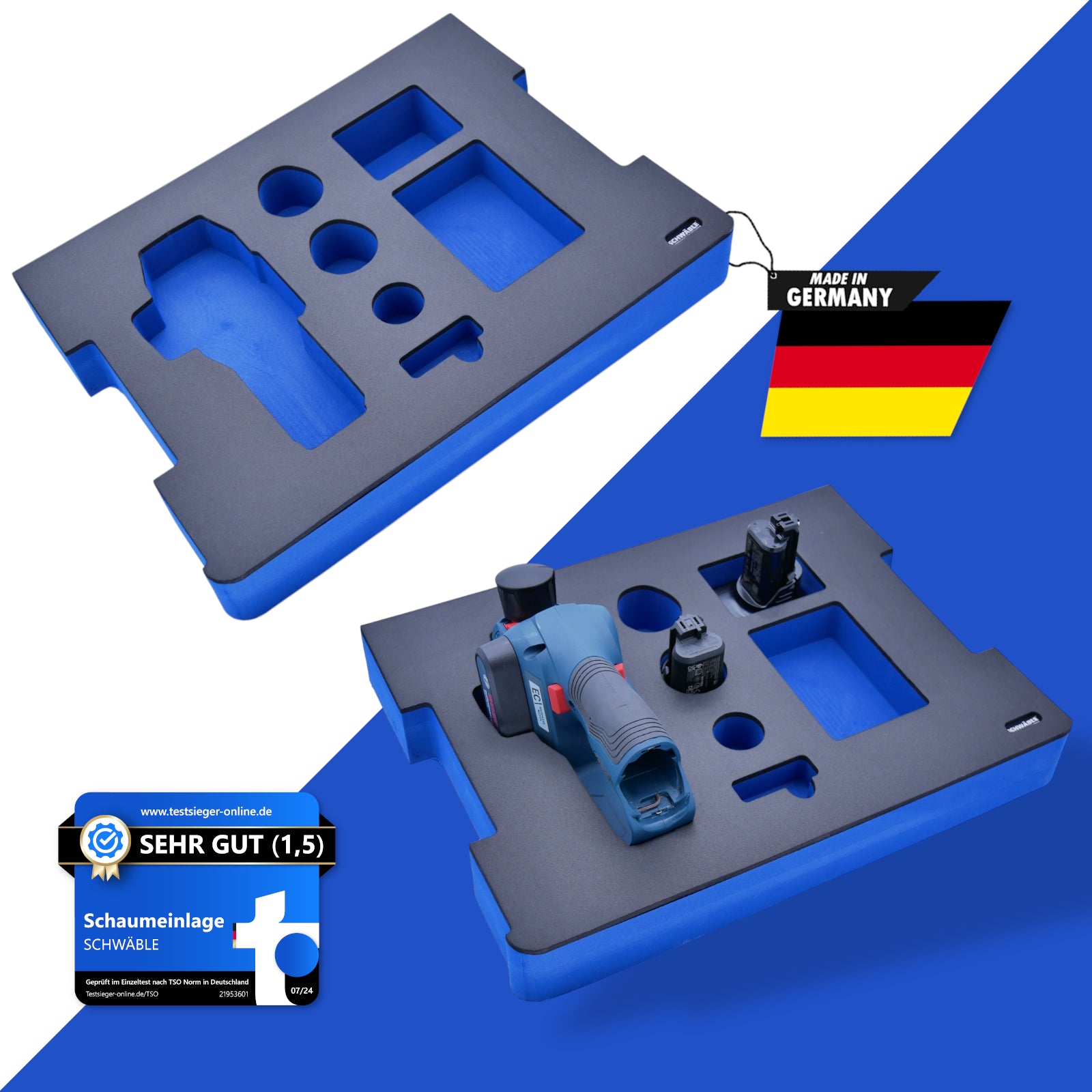 SCHWÄBLE Schaumeinlage Schaumstoffeinlage Bosch Akku-Hobelmaschine GHO12