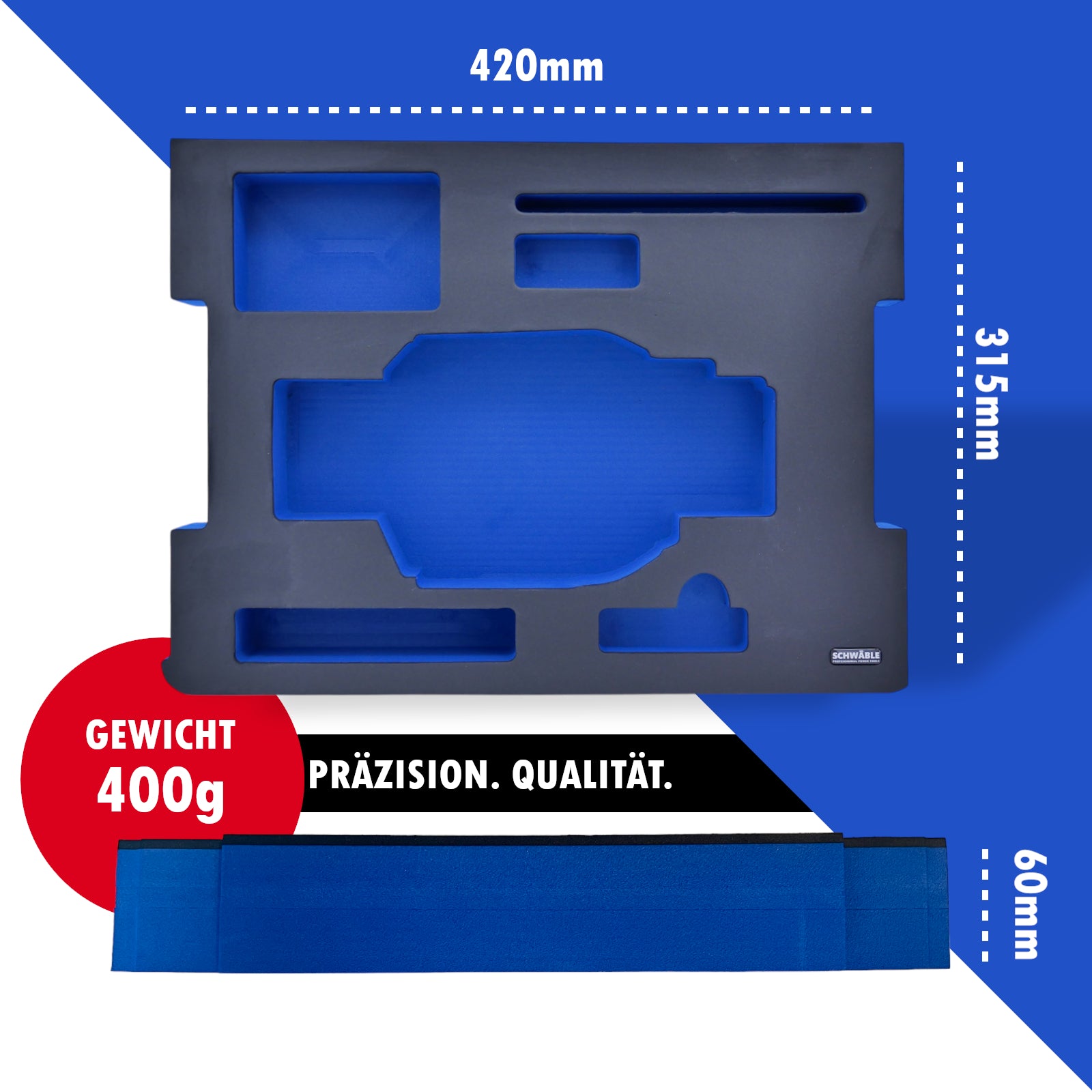 SCHWÄBLE Schaumeinlage Schaumstoffeinlage Bosch Akku-Hobelmaschine GHO18-26