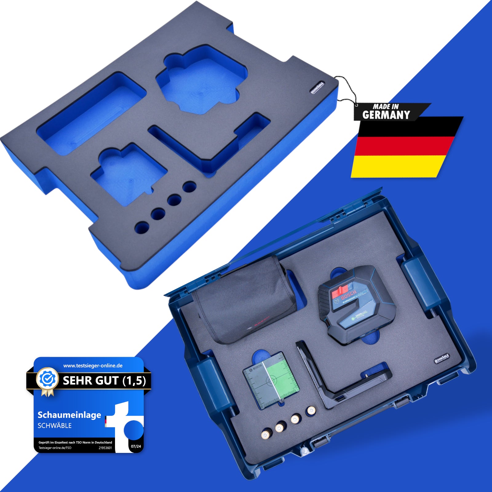 SCHWÄBLE Schaumeinlage Schaumstoffeinlage Bosch Akku-Linienlaser GLL20-22 G