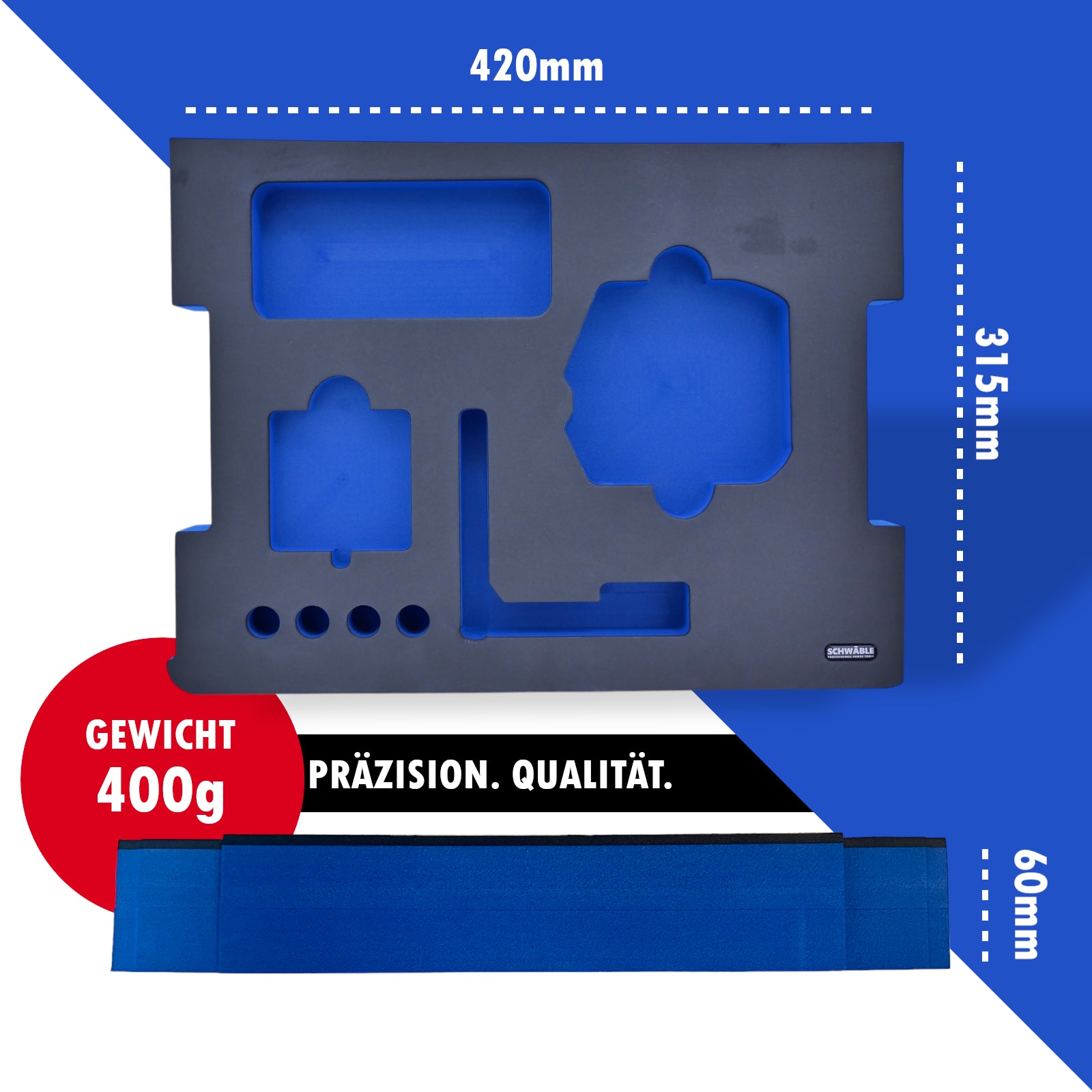 SCHWÄBLE Schaumeinlage Schaumstoffeinlage Bosch Akku-Linienlaser GLL80-33
