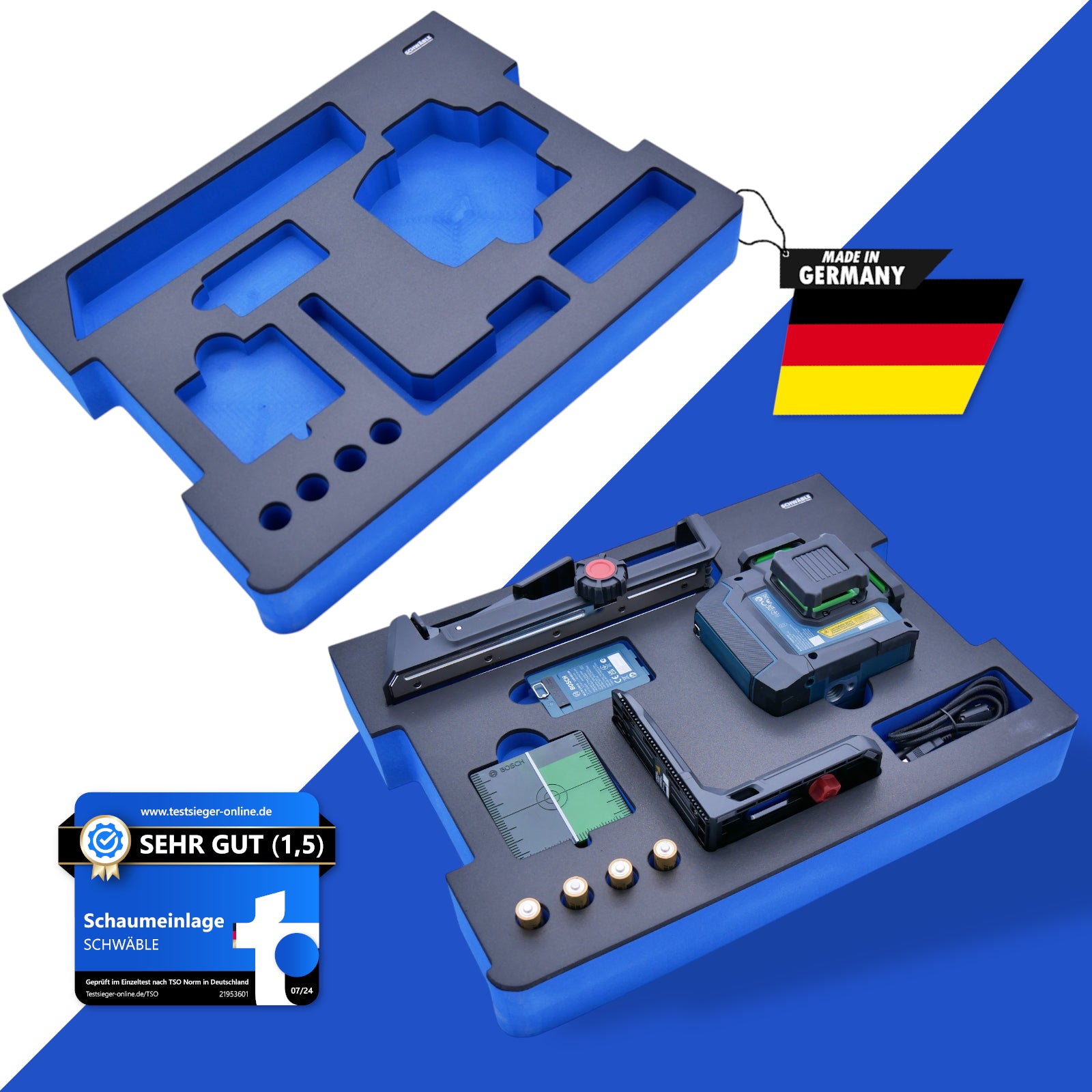 SCHWÄBLE Schaumeinlage Schaumstoffeinlage Bosch Akku-Linienlaser GLL80-33