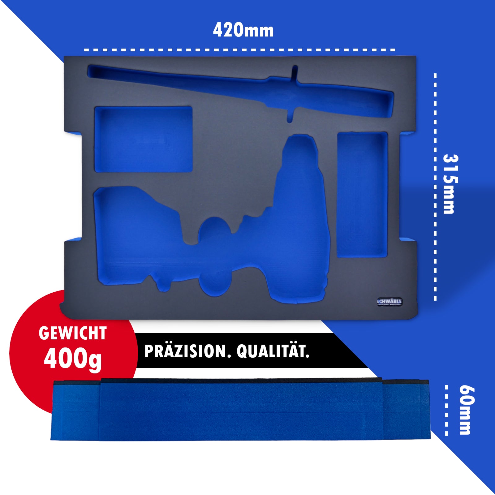 SCHWÄBLE Schaumeinlage Schaumstoffeinlage Bosch Akku-Schlagschrauber GSR18V-150