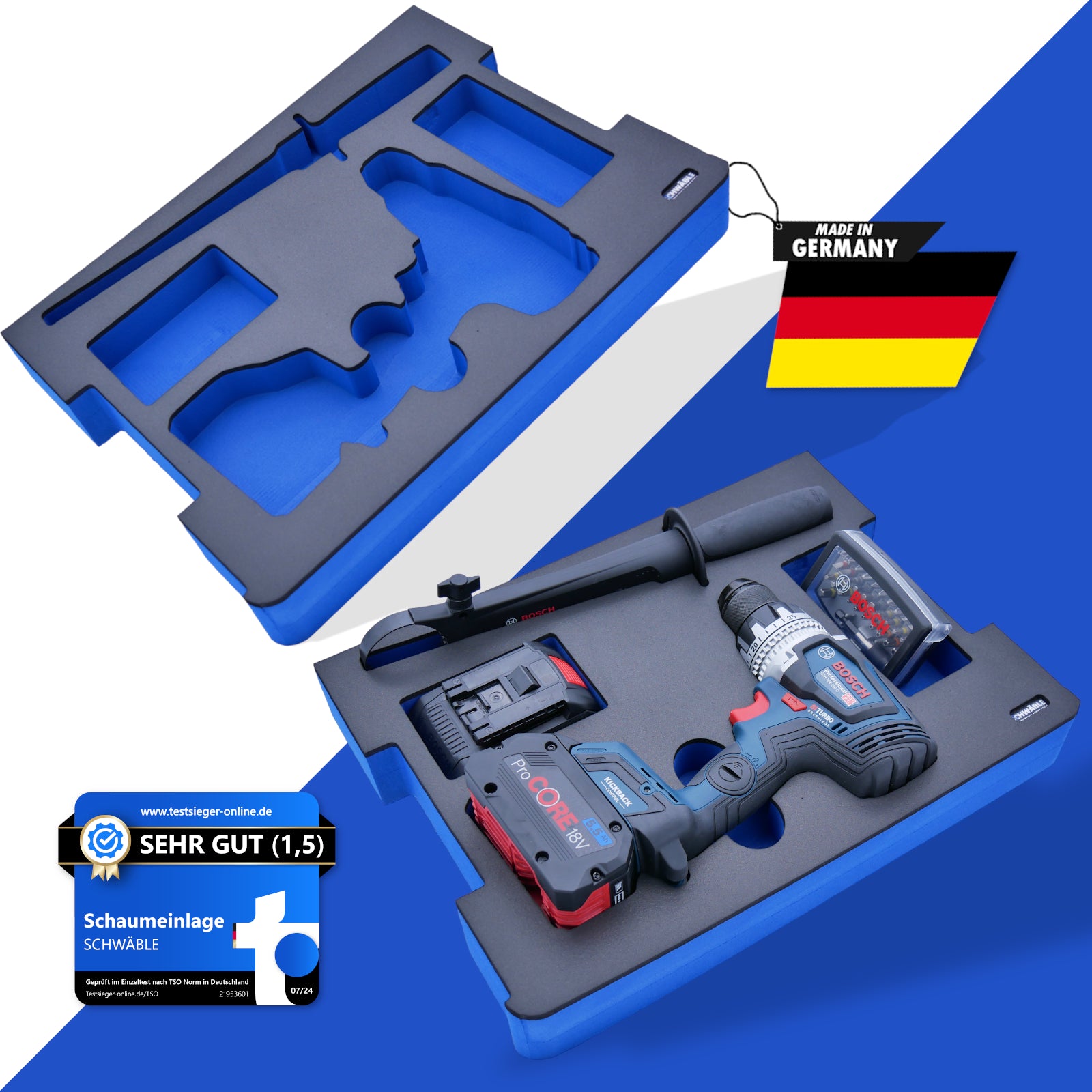 SCHWÄBLE Schaumeinlage Schaumstoffeinlage Bosch Akku-Schlagschrauber GSR18V-150
