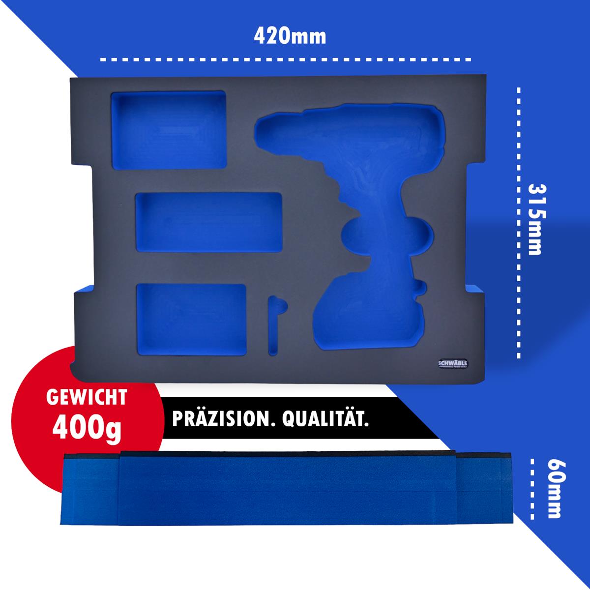 SCHWÄBLE® Foam Insert for Bosch Cordless Drill/Driver GSR18V-28
