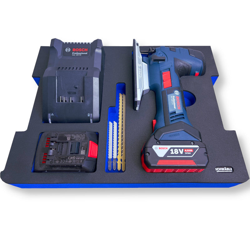 SCHWÄBLE® Schaumeinlage Schaumstoffeinlage für Bosch Akku-Stichsäge GST18V-LI S