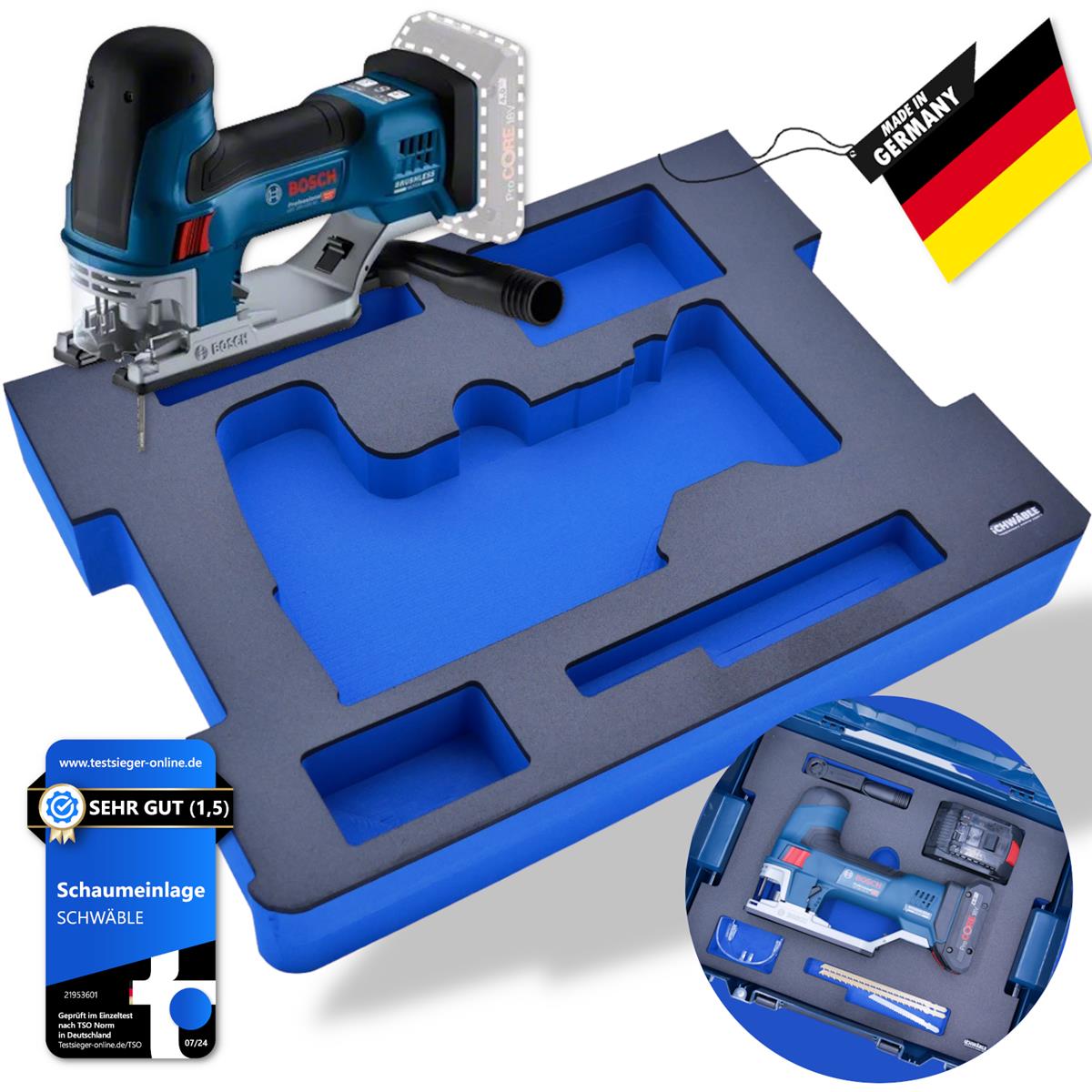 SCHWÄBLE® Foam Insert for Bosch Cordless Jigsaw GST18V-155S