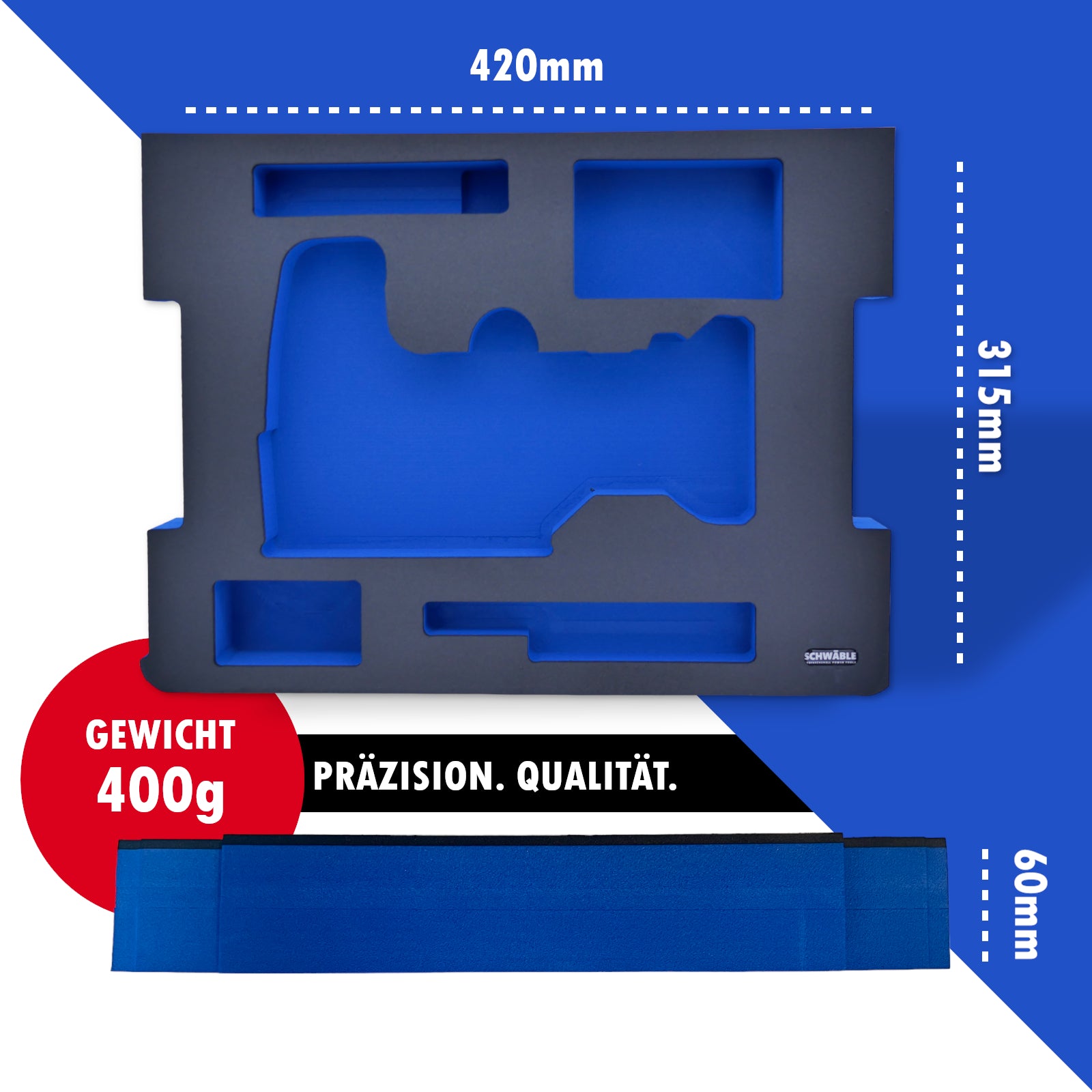 SCHWÄBLE® Foam Insert for Bosch Cordless Jigsaw GST18V-155S