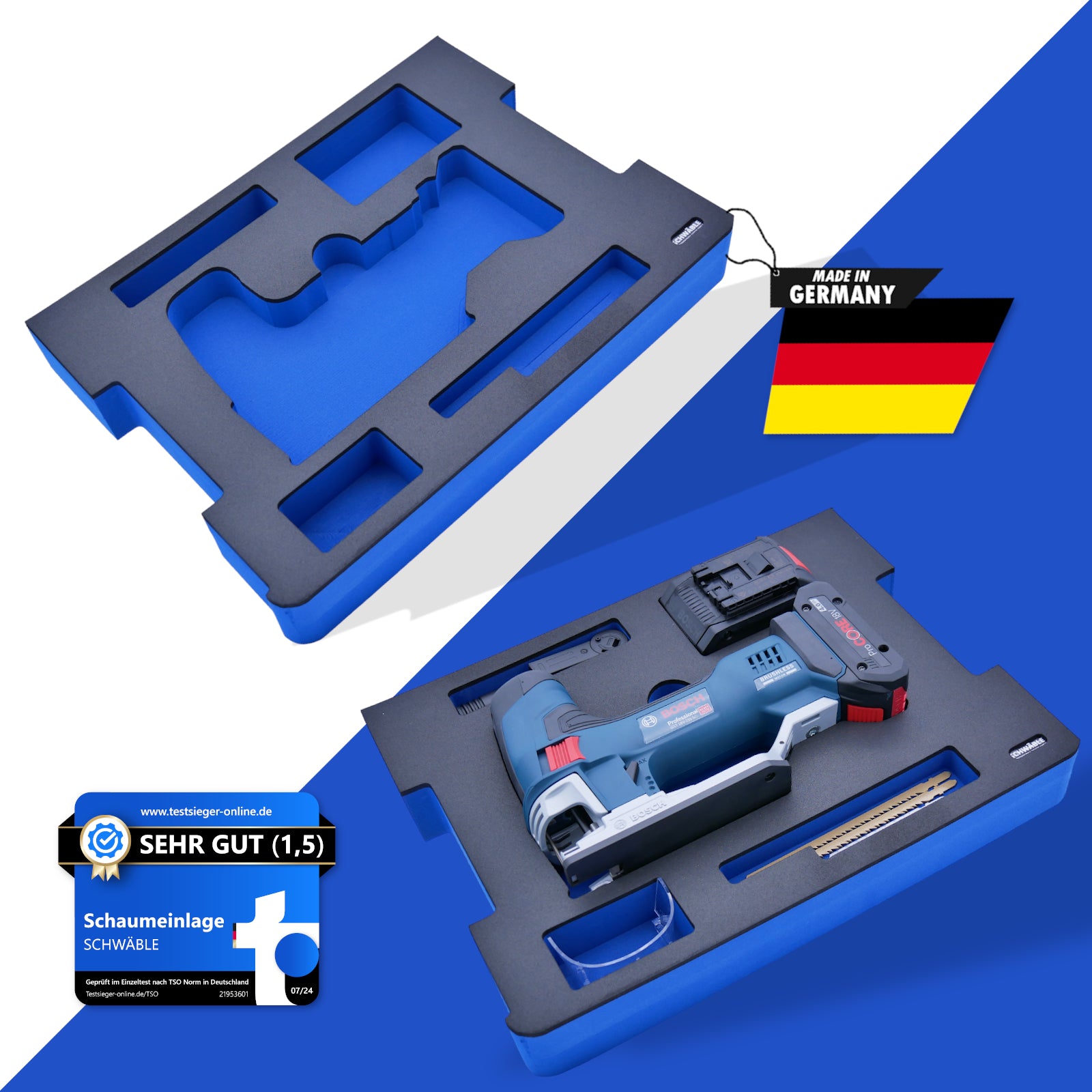 SCHWÄBLE® Foam Insert for Bosch Cordless Jigsaw GST18V-155S