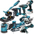 Makita Akku-Combo-Set Hausbau 18V  DJV181 DTW300 DDF482 DBO180 DGA504 DSS501 uvm