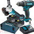 Makita Akku-Bohrschrauber + Winkelschleifer 18V  DDF482 DGA511