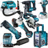 Makita Akku-Combo Set 18V DHR171 DTD153 DSS501 DGA511 DVC750 DTM51 DMR112 DBO180