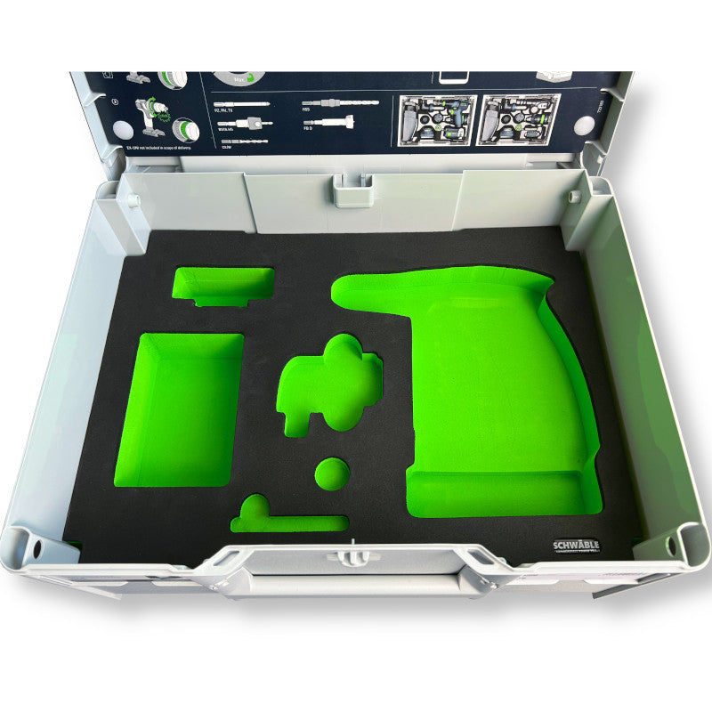 SCHWÄBLE® Schaumeinlage Schaumstoffeinlage für Festool Akku-Bohrschrauber CXS18
