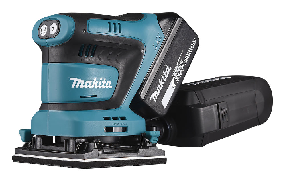 Makita Akku-Schwingschleifer 18V DBO480SZ + Schwäble Schaumstoffeinlage