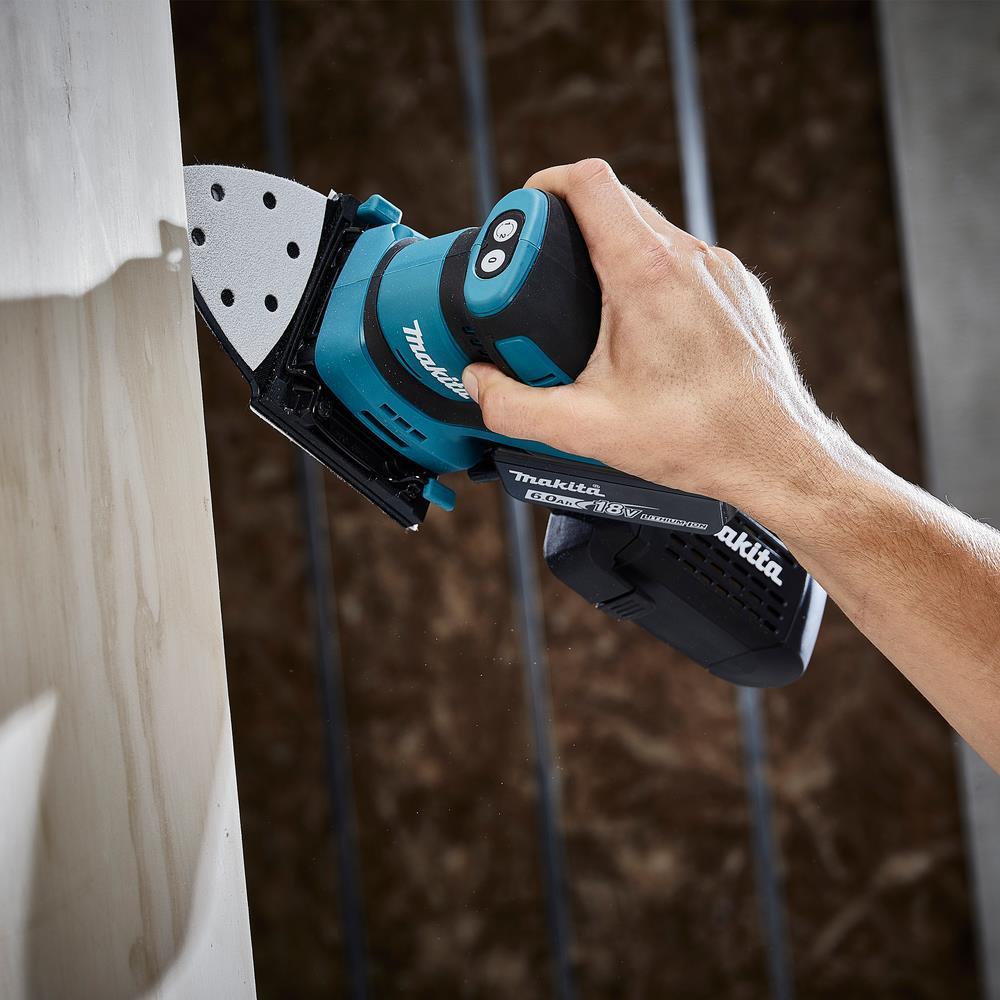 Makita Akku-Schwingschleifer 18V DBO480SZ + Schwäble Schaumstoffeinlage