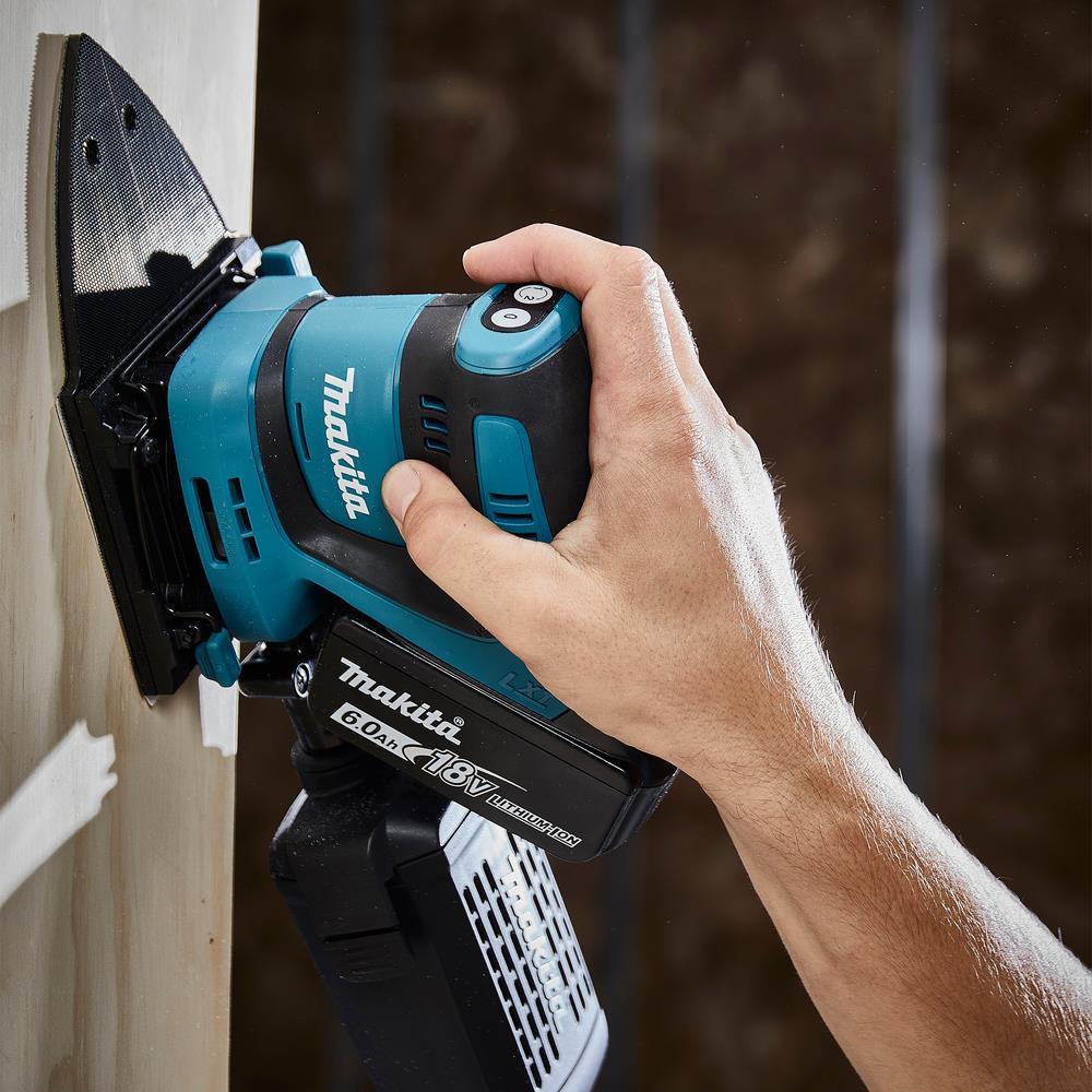 Makita Akku-Schwingschleifer 18V DBO480SZ + Schwäble Schaumstoffeinlage