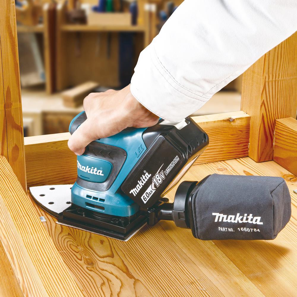 Makita Akku-Schwingschleifer 18V DBO480SZ + Schwäble Schaumstoffeinlage