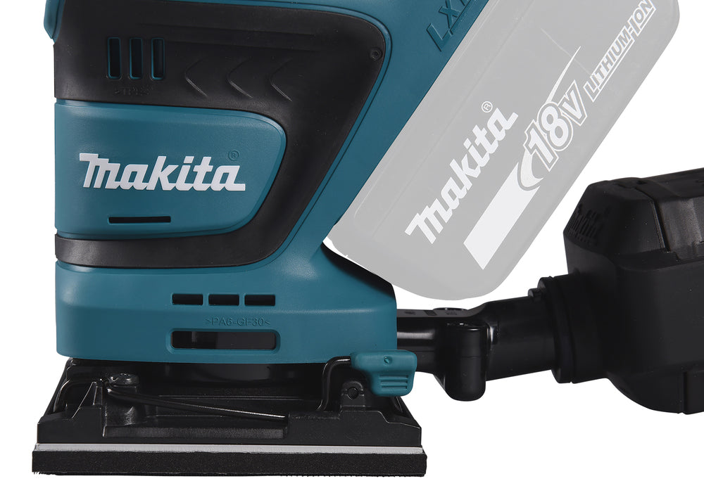 Makita Akku-Schwingschleifer 18V DBO480SZ + Schwäble Schaumstoffeinlage