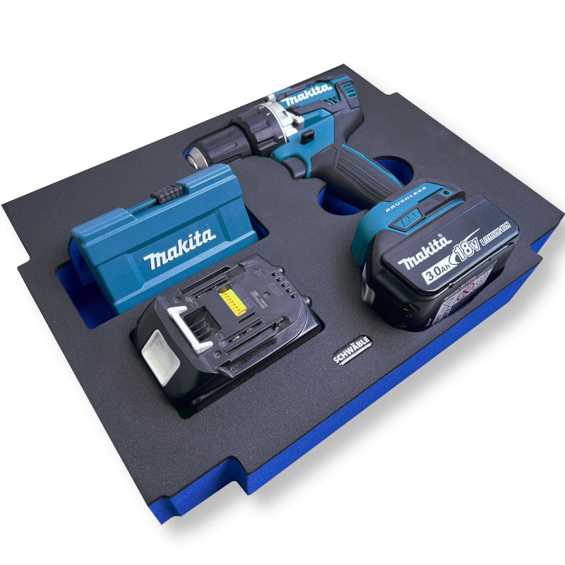 SCHWÄBLE® Schaumeinlage Schaumstoffeinlage für Makita Akku-Bohrschrauber DDF484