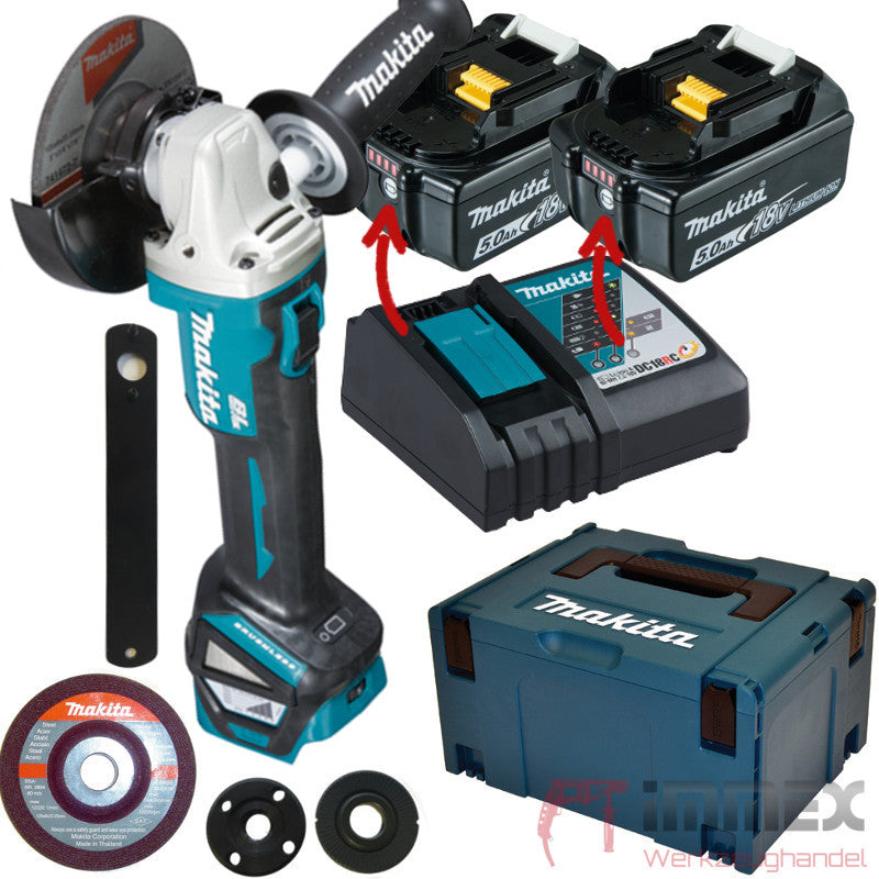 Makita Akku-Winkelschleifer 18V DGA513RTJ