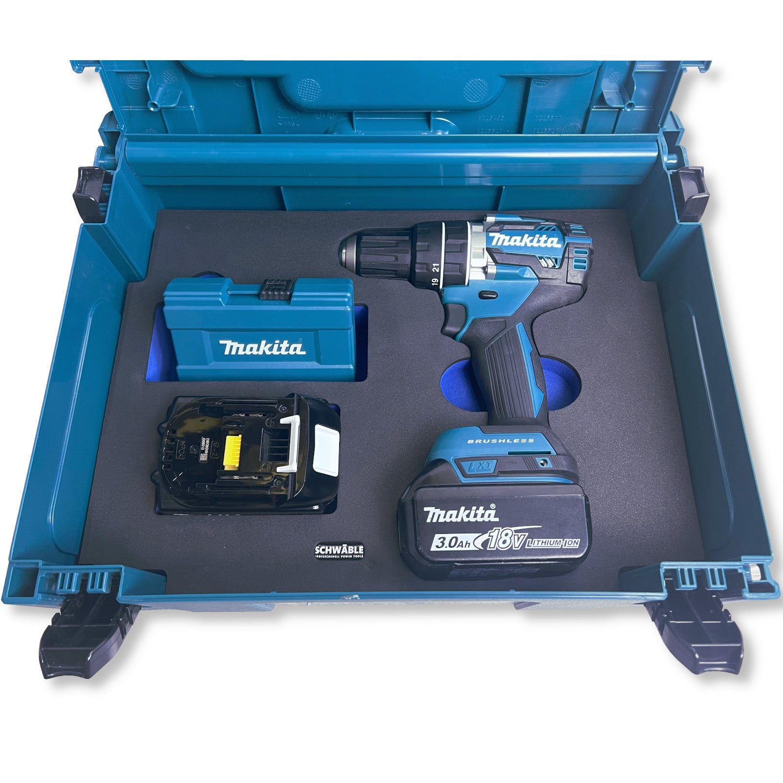 SCHWÄBLE® Schaumeinlage Schaumstoffeinlage für Makita Schlagbohrschrauber DHP484