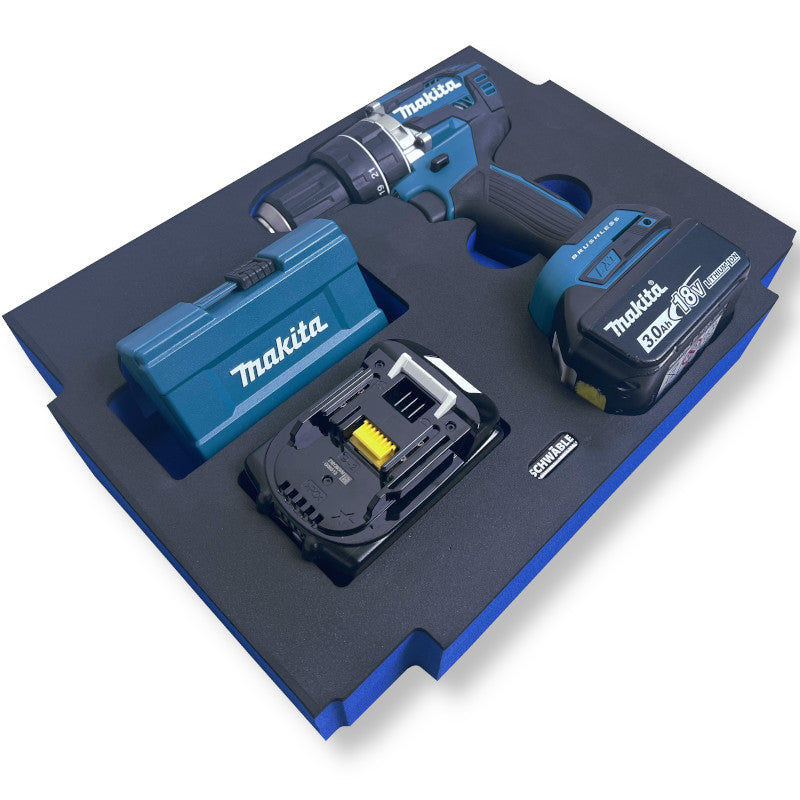 SCHWÄBLE® Schaumeinlage Schaumstoffeinlage für Makita Schlagbohrschrauber DHP484