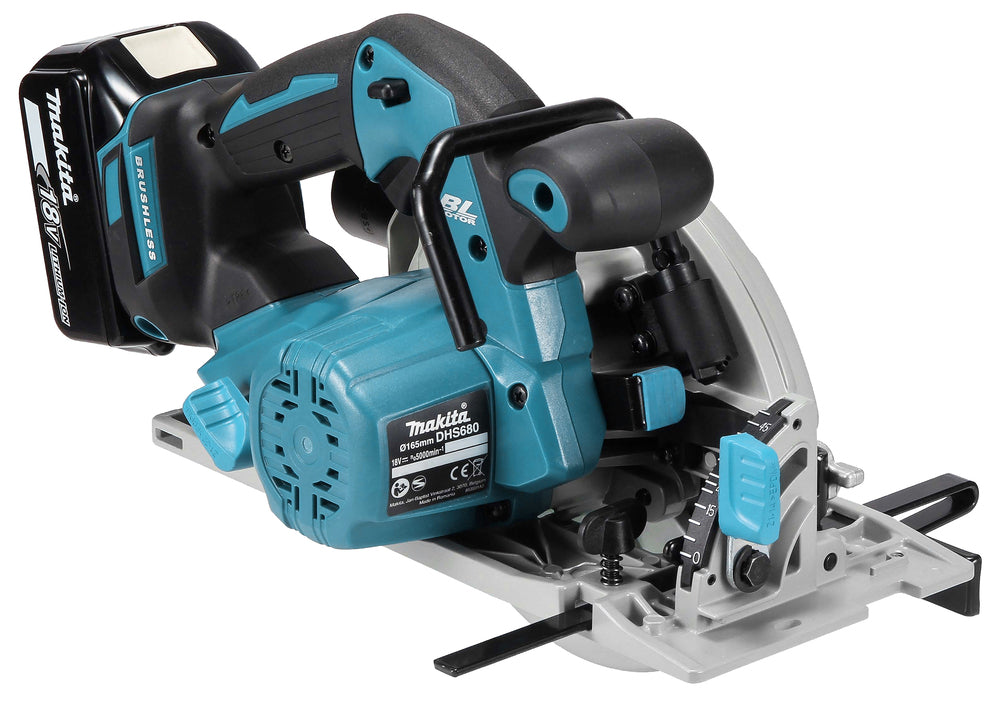 Makita Akku-Handkreissäge Kreissäge 18V DHS680RF1 + Akkupack + Schnellladegerät