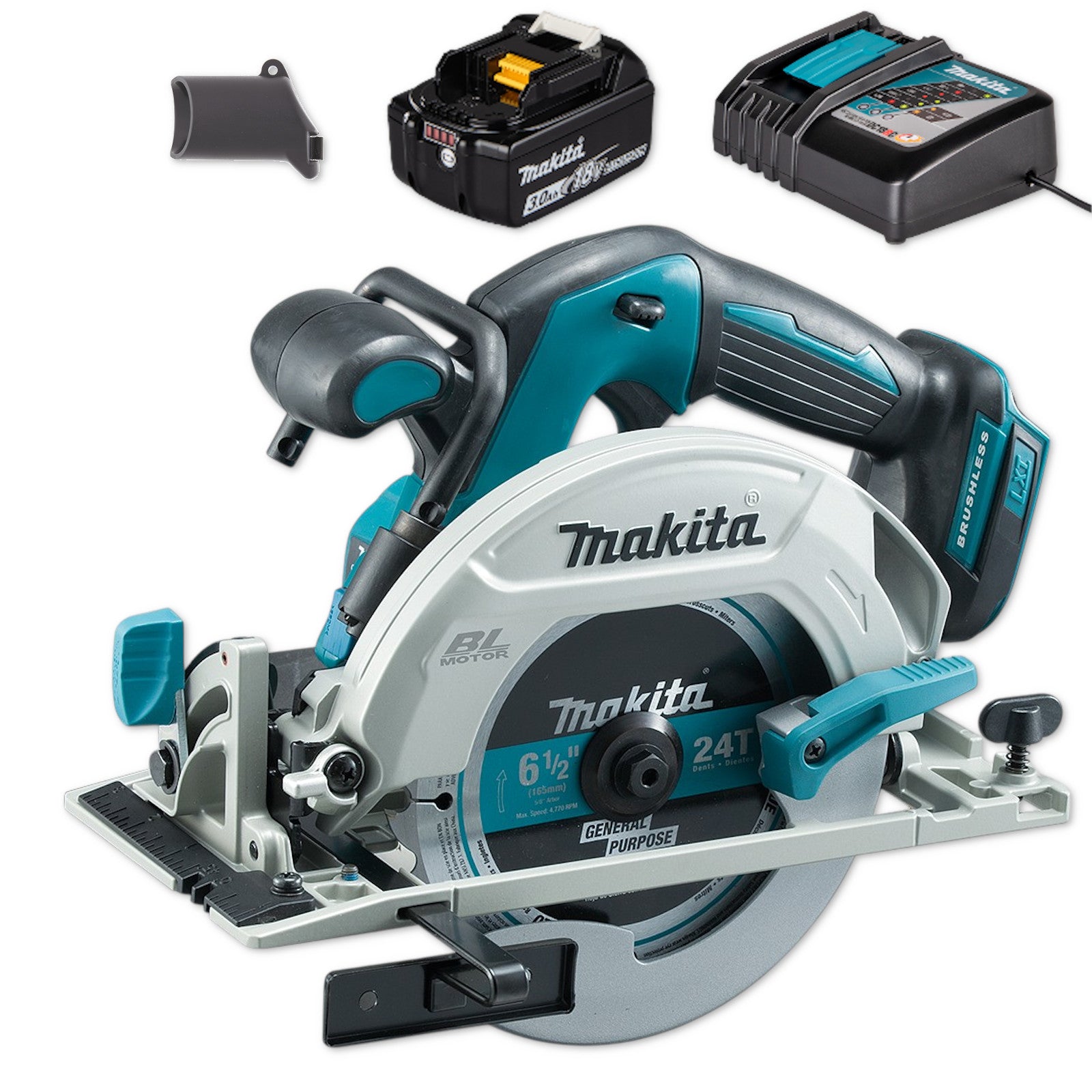 Makita Akku-Handkreissäge Kreissäge 18V DHS680RF1 + Akkupack + Schnellladegerät