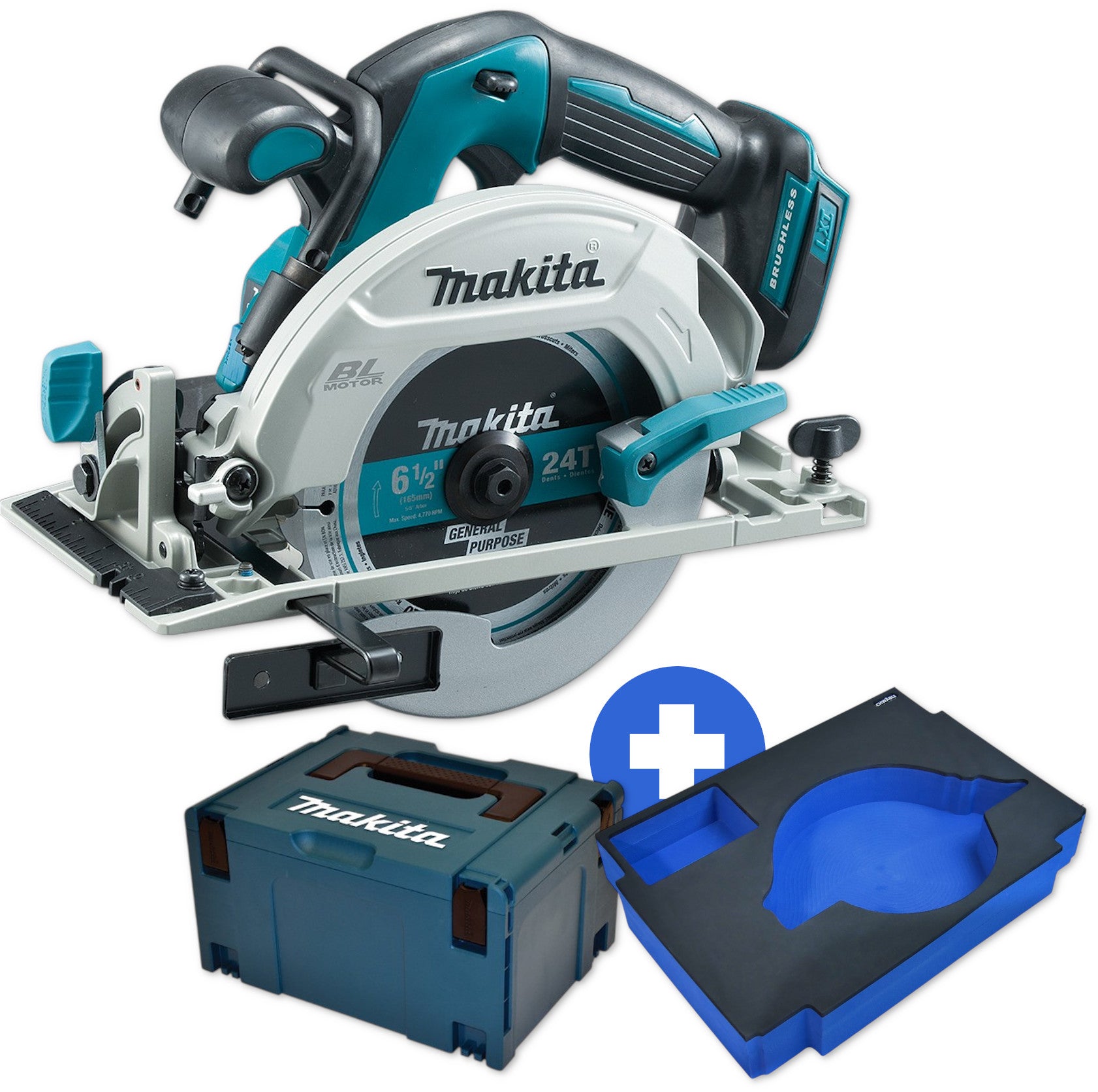 Makita Akku-Handkreissäge Kreissäge 18V DHS680SZ + Schwäble Schaumstoffeinlage