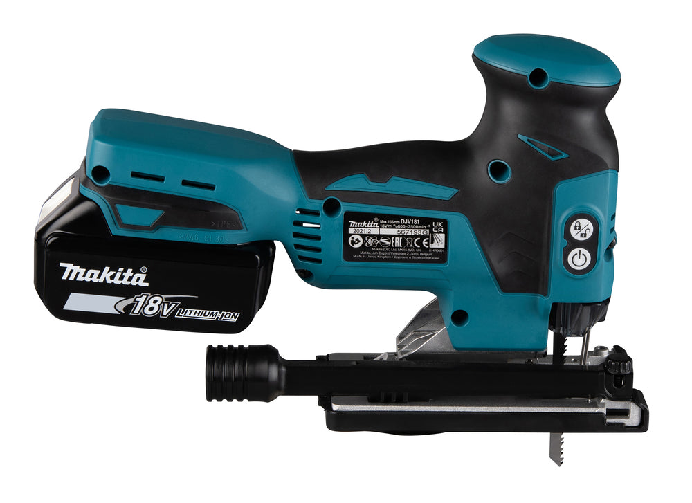 Makita Cordless Jigsaw 18V DJV181RF1 + Battery Pack + Fast Charger