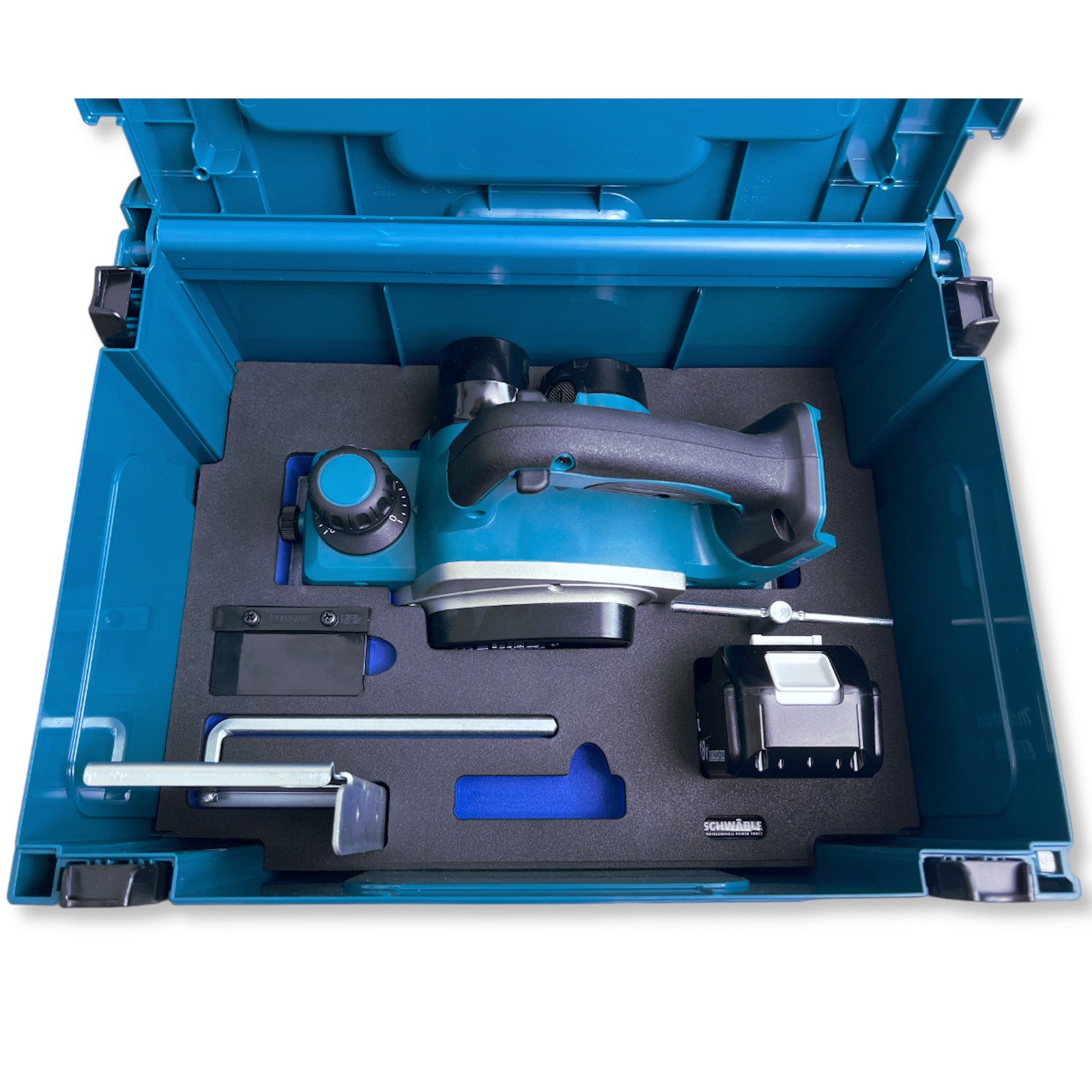 Makita Akku-Hobel Hobelmaschine 18V DKP180SZ + Schwäble Schaumstoffeinlage