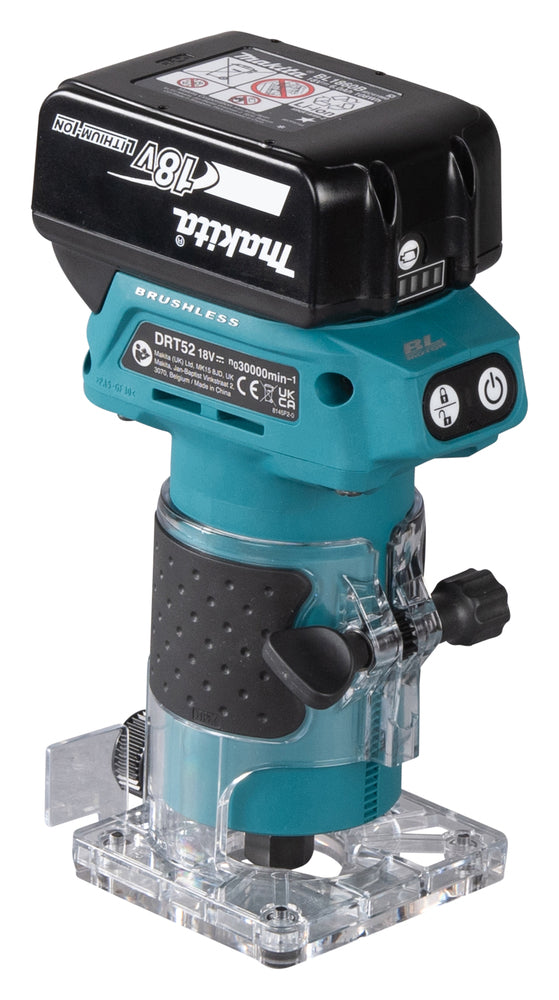 Makita Cordless Edge Router, Milling Machine, Plunger Router 18V DRT52Z 6mm