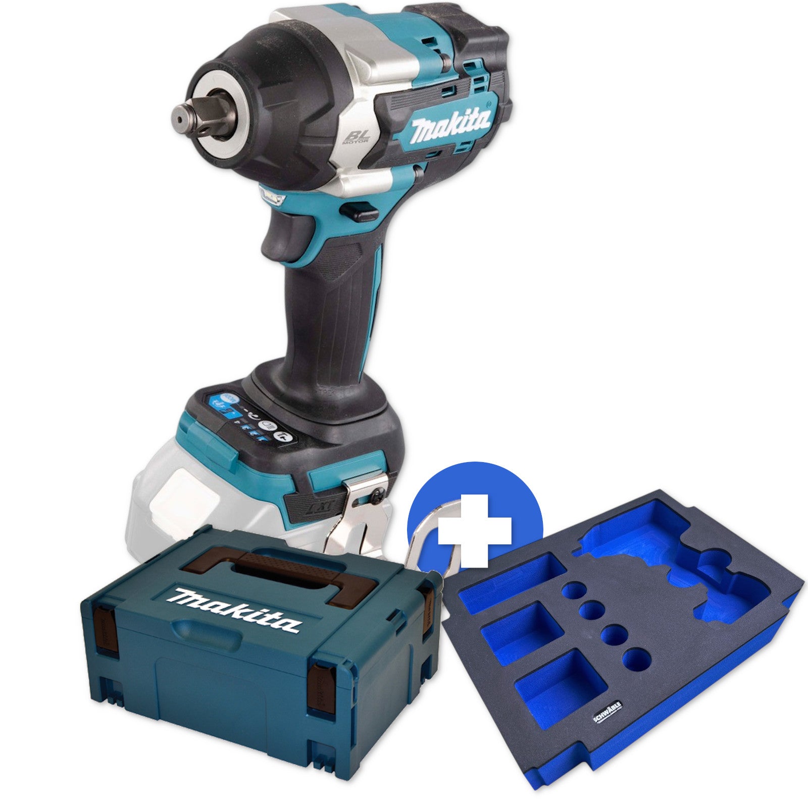 Makita Akku-Schlagschrauber 18V KFZ DTW700SZ + Schwäble Schaumstoffeinlage
