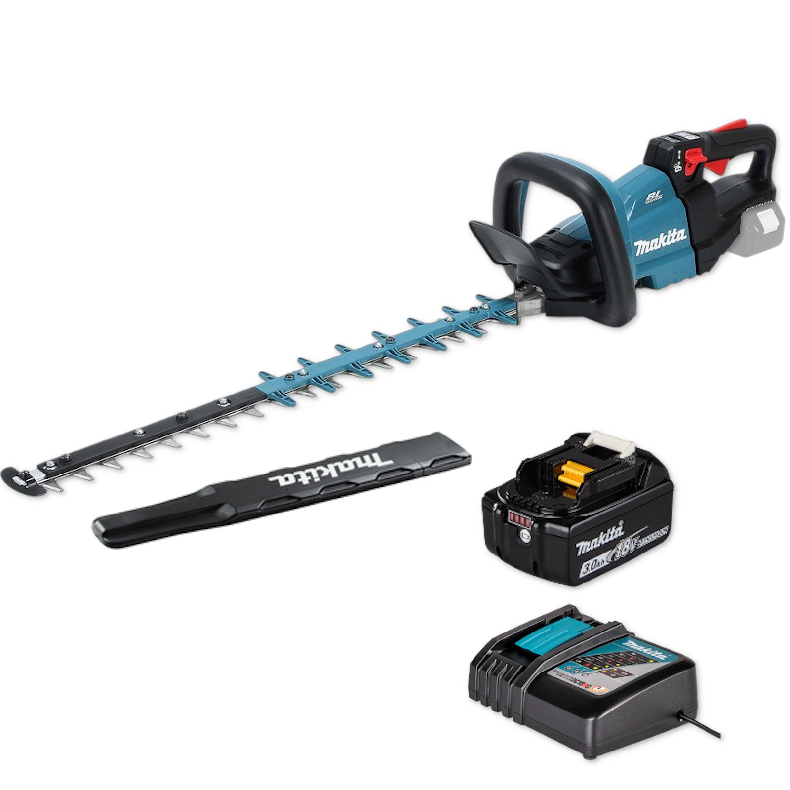 Makita Akku-Heckenschere 18V 60cm DUH601RF1 + Akkupack + Schnellladegerät DC18RC