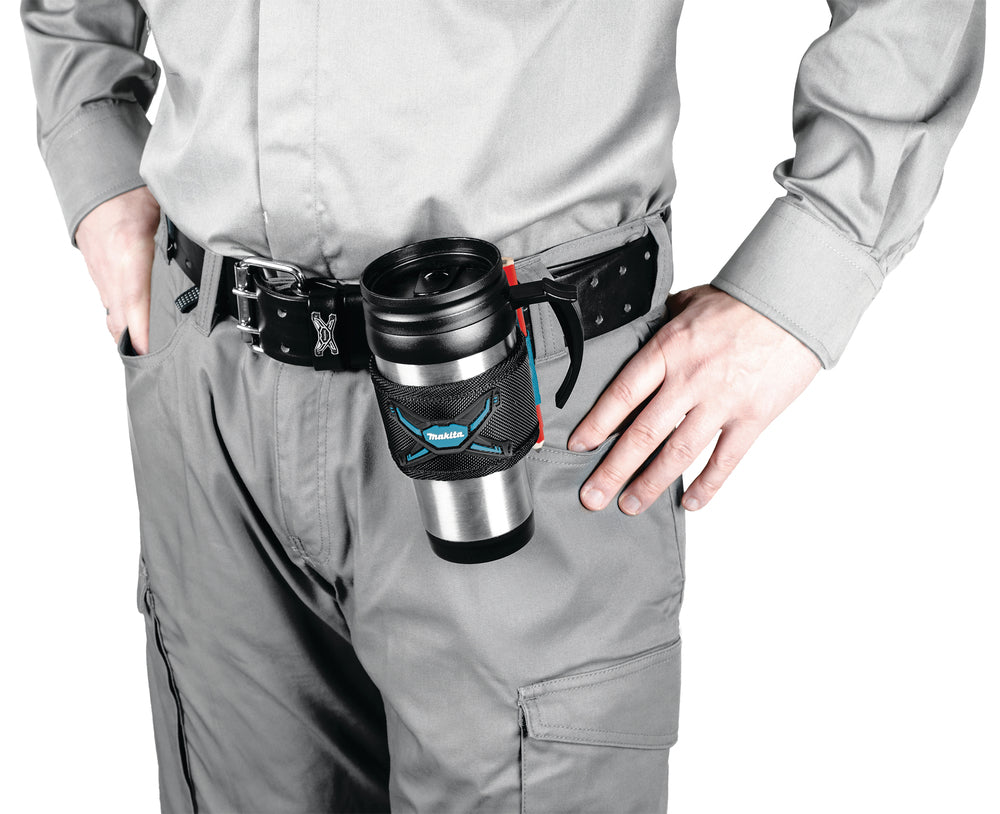 Makita Thermobecher mit Griff und Gürtelclip Kaffeebecher Teebecher Tasse 400ml