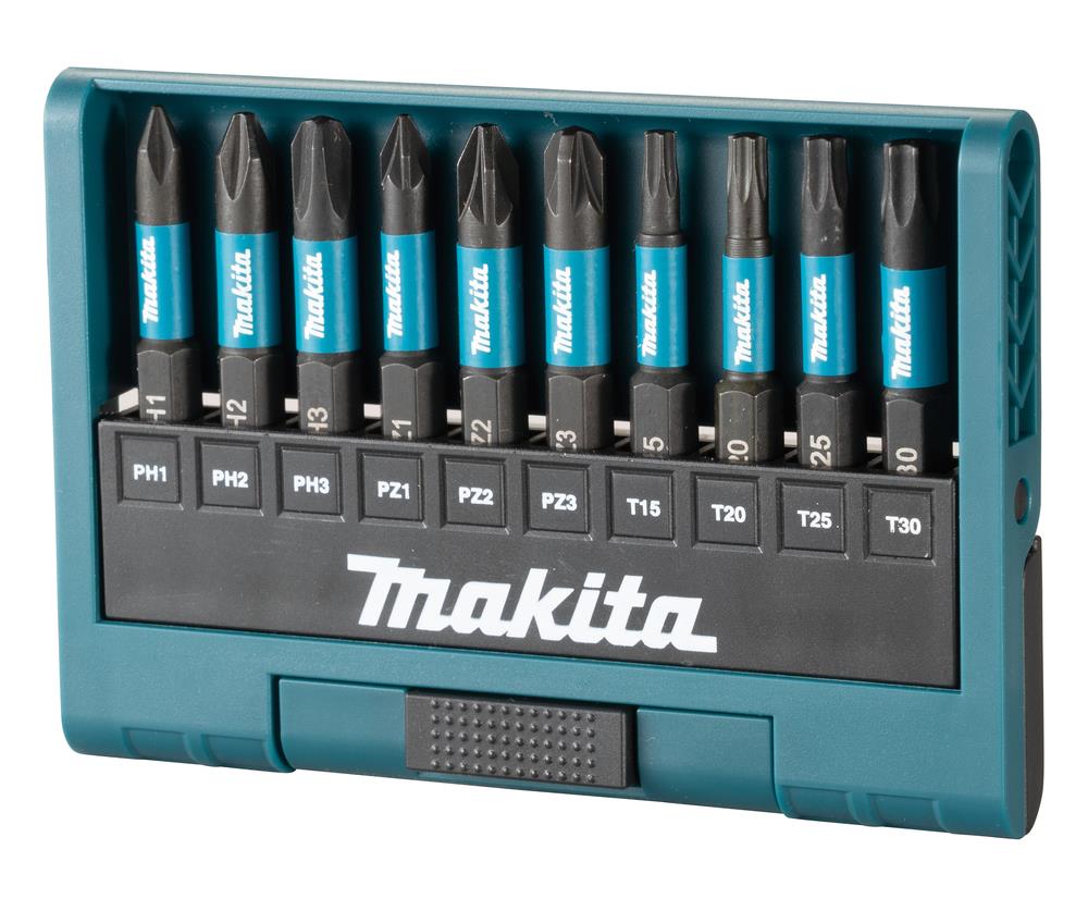 Makita bit assortment bit set set 10 pieces. PH/PZ/T 50mm Impact Black