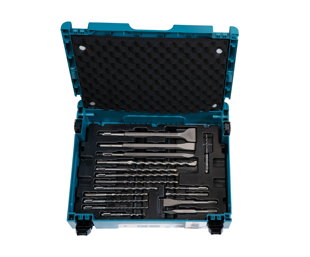 Makita Drill and Chisel Set SDS-Plus Size 1, 17-piece.