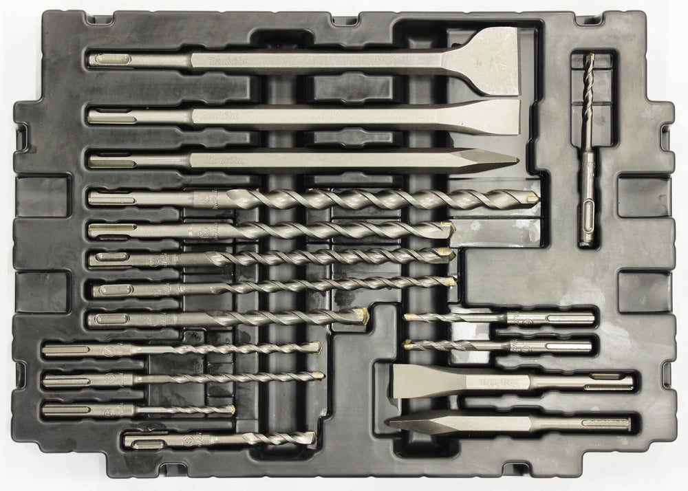 Makita Drill and Chisel Set SDS-Plus Size 1, 17-piece.