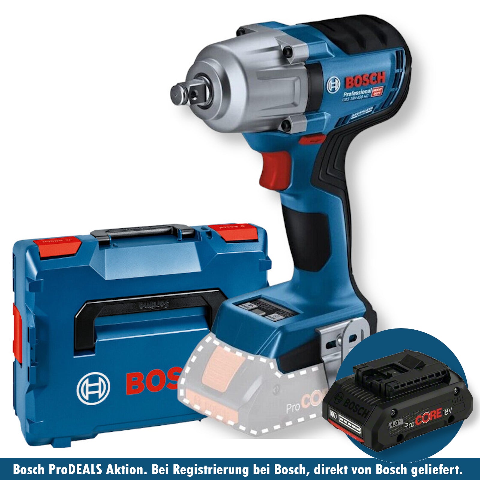 Bosch Akku-Schlagschrauber 18V GDS 18V-450 HC
